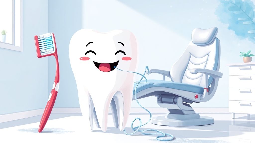 건강한 구강을 위한 예방 관리 (cartoon 스타일)