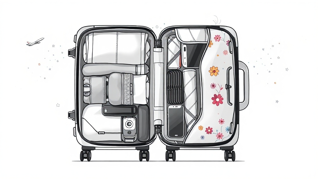기내용 캐리어 크기 & 규정 완벽 정리 (illustration 스타일)