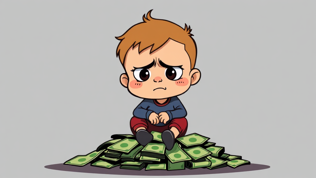 돈 불안 심리, 주요 원인 분석 (cartoon 스타일)