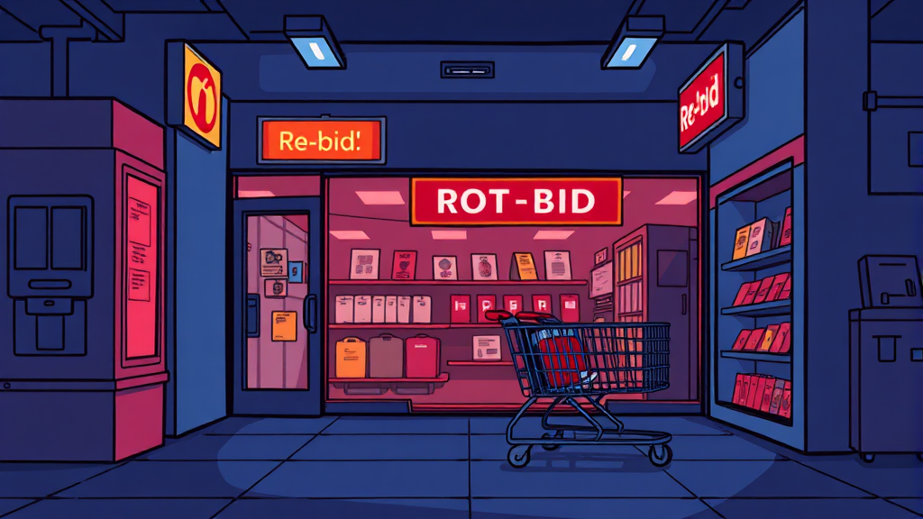 재입찰, 왜 시작됐나? (cartoon 스타일)