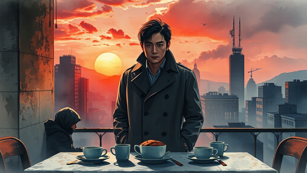 영화 줄거리 요약 (watercolor 스타일)