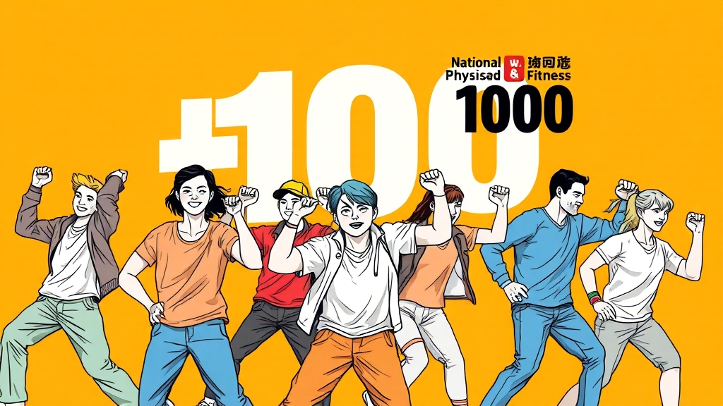 국민체력100 프로그램 (illustration 스타일)