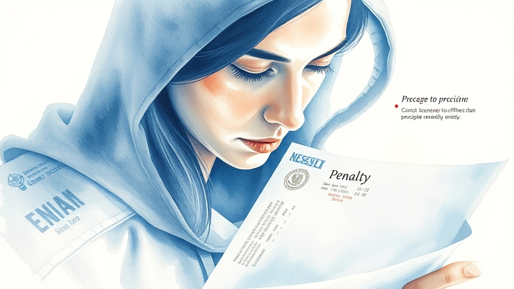 면허 갱신 시 주의사항 (watercolor 스타일)