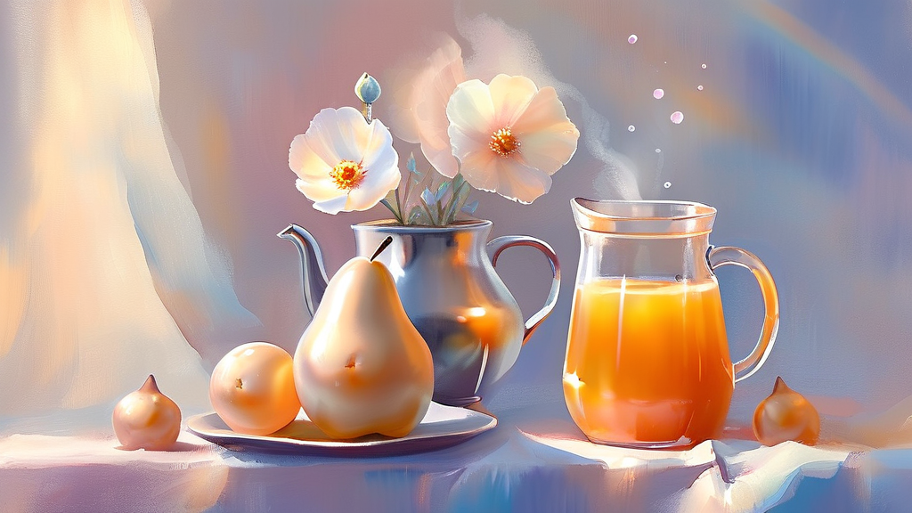 도라지배즙, 더 건강하게 즐기는 방법 (watercolor 스타일)