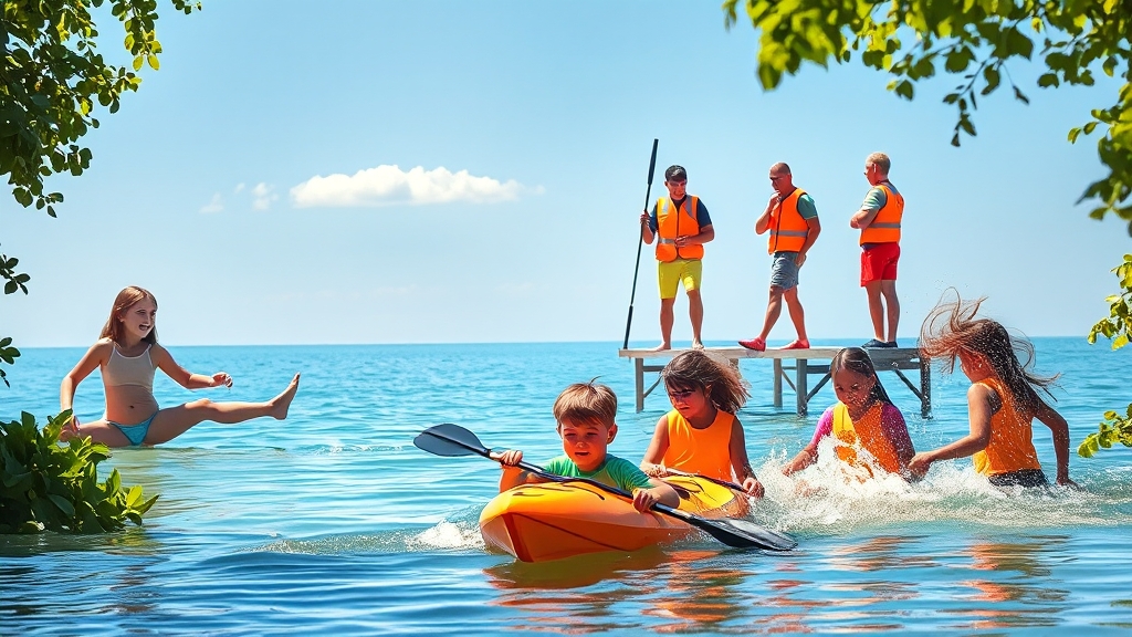 물놀이 안전 수칙 (realistic 스타일)