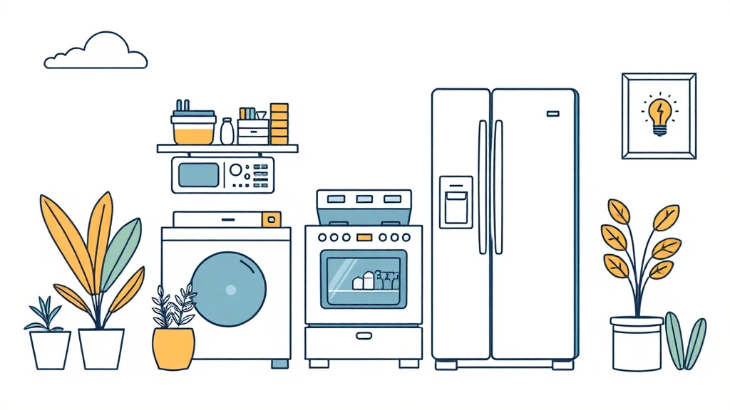 2026년 한전 고효율 가전 지원 사업 개요 (illustration 스타일)