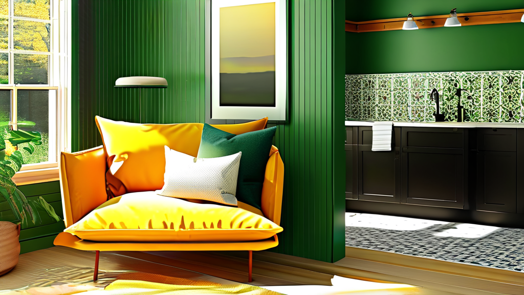 우리 집 개성 살리는 투톤 벽지 디자인: 공간별 활용 팁 4 공간별 투톤 벽지 활용 팁과 아이디어 (realistic 스타일)