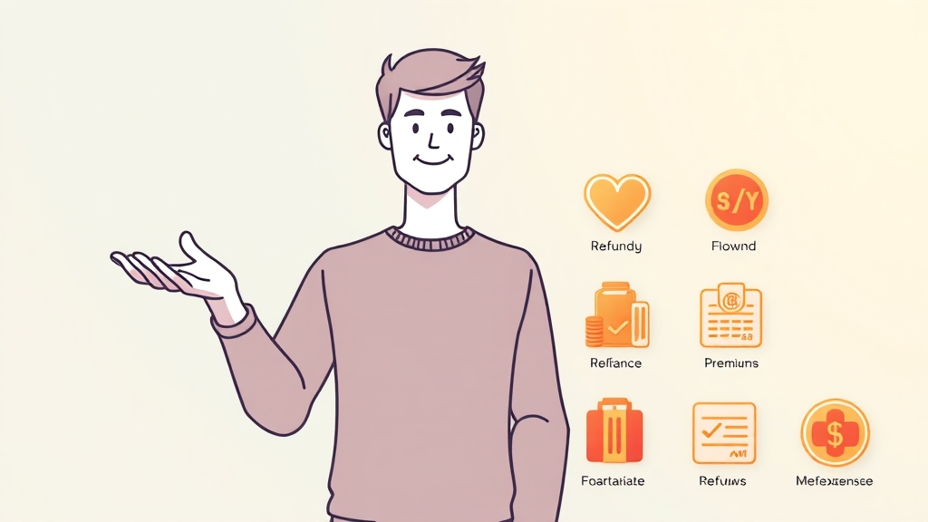 환급금 발생 사유 및 종류 (illustration 스타일)