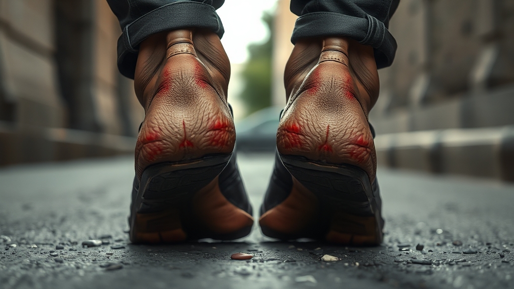 굳은살 원인과 특징 (realistic 스타일)