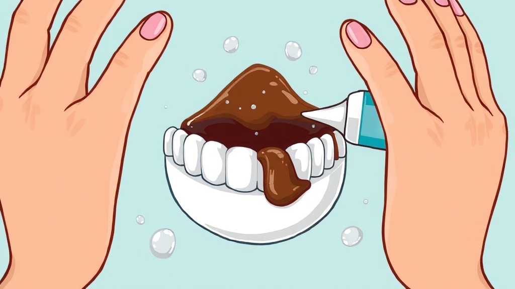 미백 효과 높이는 치아 관리 (cartoon 스타일)