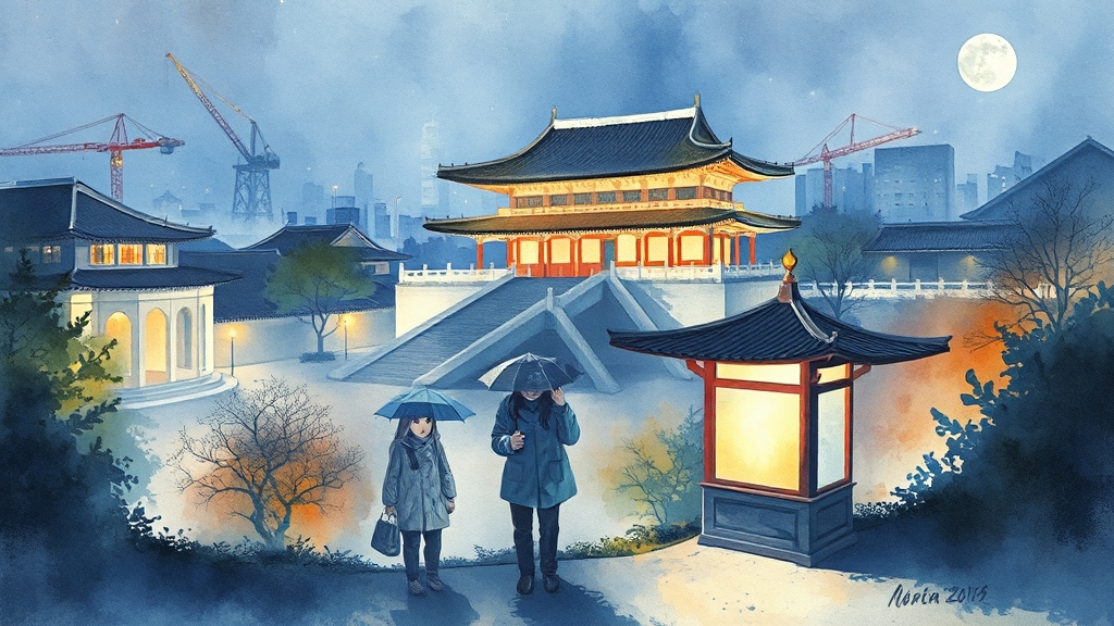 관람 준비물 및 교통편 (watercolor 스타일)