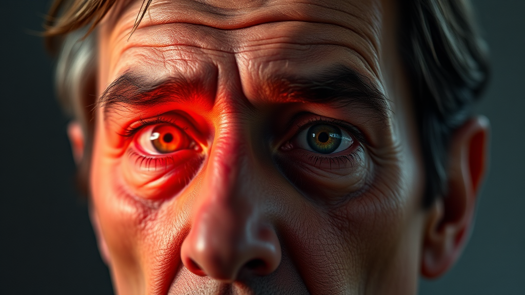 갑작스러운 시각 장애, 뇌졸중 의심해야 해요 (realistic 스타일)