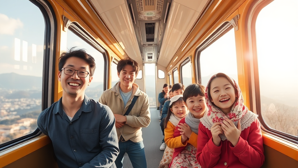 서해금빛열차 여행 코스 (realistic 스타일)