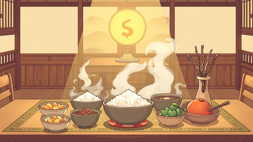 차례상 차리는 법: 기본 원칙 (illustration 스타일)