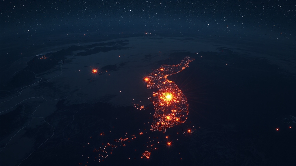 북한 위성과의 비교 및 해상도 분석 (realistic 스타일)