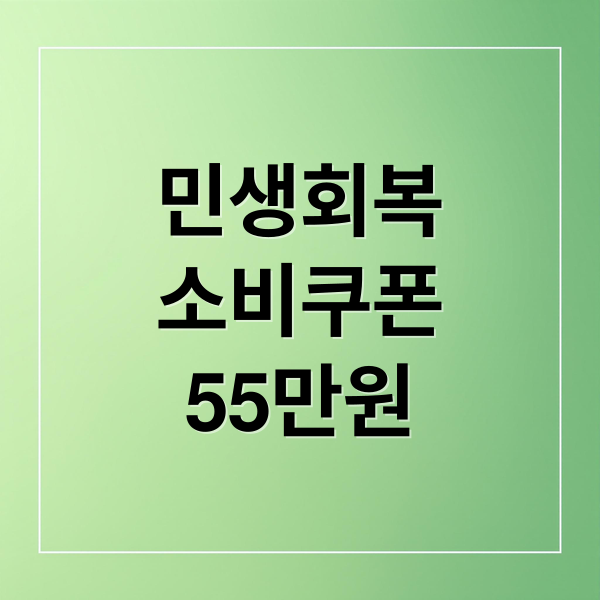 민생회복
소비쿠폰
55만원 (민생회복 소비쿠폰 카드형 신청)