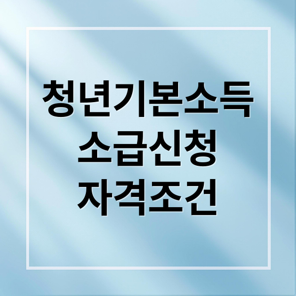 청년기본소득
소급신청
자격조건 (청년기본소득 소급)