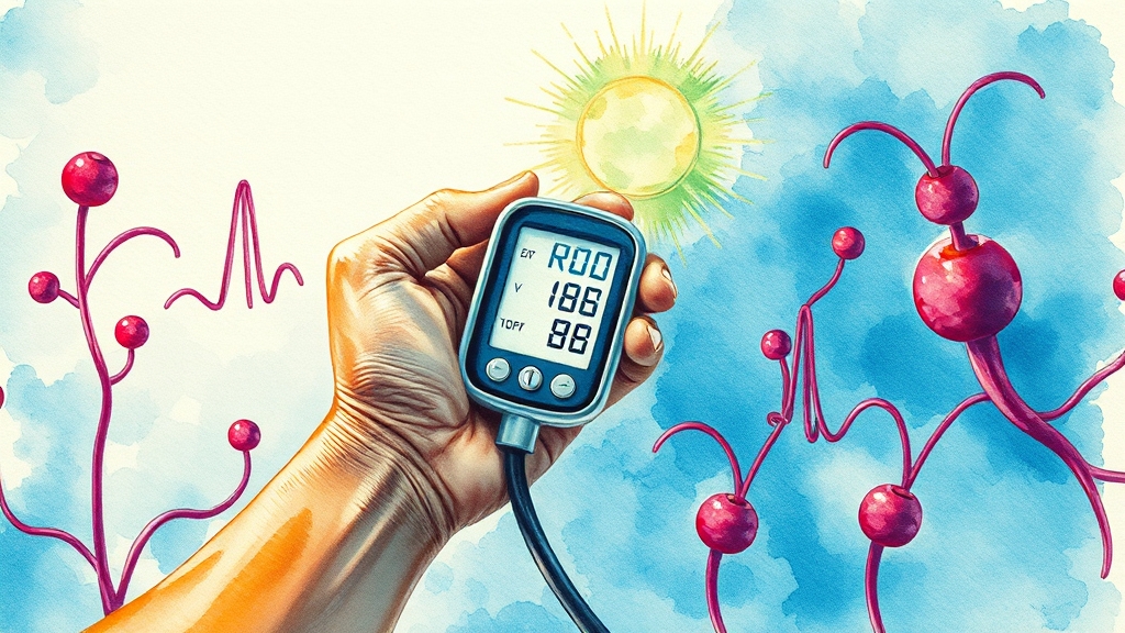 올레샷, 혈압 조절에도 효과? (watercolor 스타일)