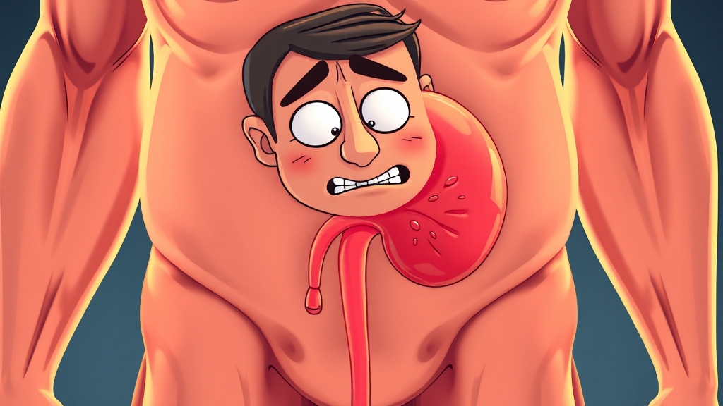 증상 및 진단 (cartoon 스타일)