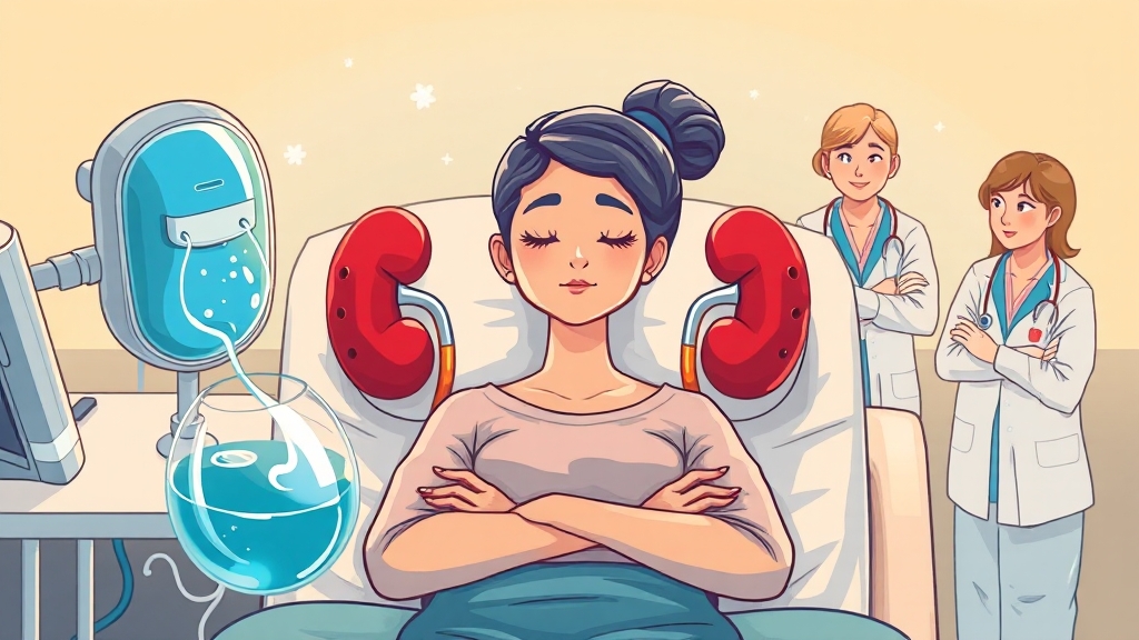 만성 신장 질환과 투석 치료 (cartoon 스타일)