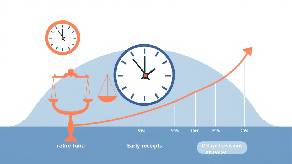 조기수령 vs 연기연금 (illustration 스타일)
