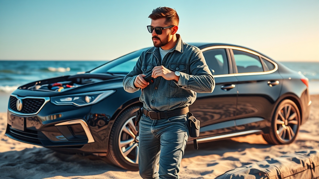 여름 휴가 전 차량 점검 꿀팁 (realistic 스타일)