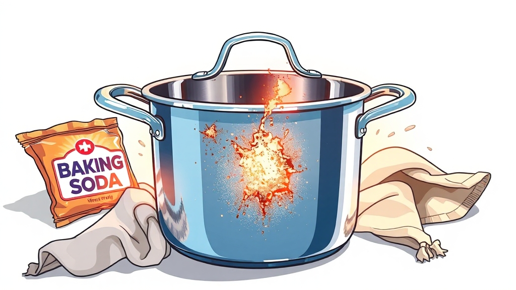 탄 냄비 & 찌든 때 제거 (cartoon 스타일)