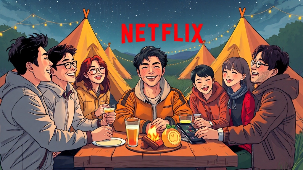 유재석 캠프 참가 혜택 (illustration 스타일)