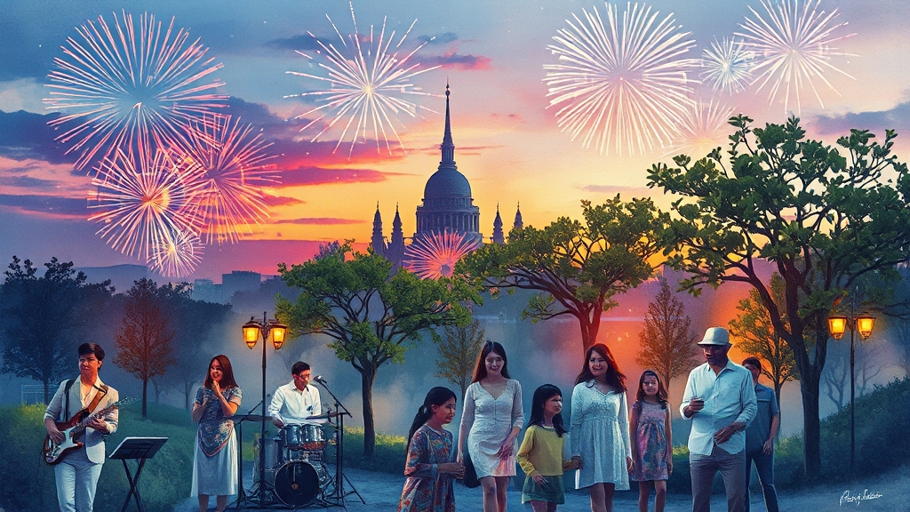 6월 축제, 한눈에 보기 (watercolor 스타일)