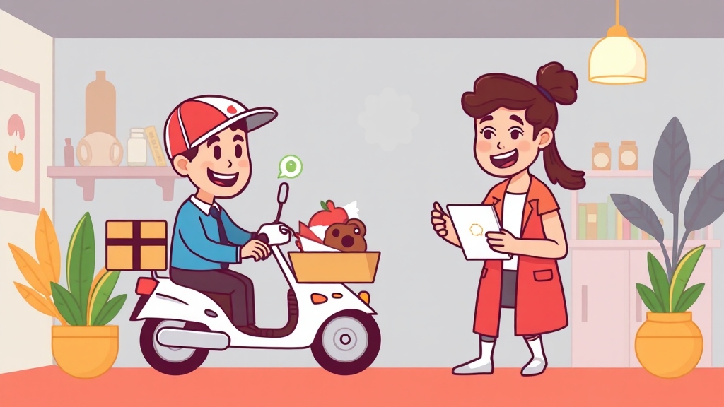 요기요 사장님사이트 고객센터 및 자주 묻는 질문 (cartoon 스타일)