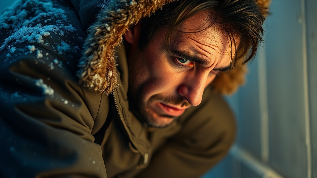 겨울철, 왜 더 심해질까? (realistic 스타일)