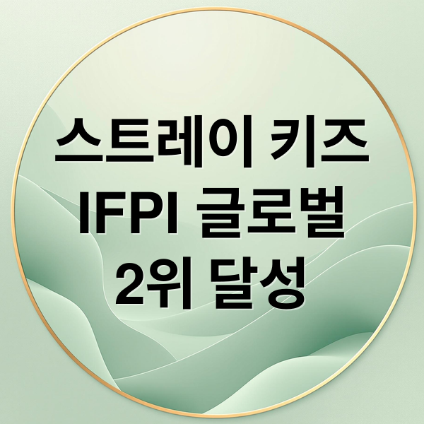 스트레이 키즈
IFPI 글로벌
2위 달성 (스트레이 키즈 IFPI 글로벌 2위)