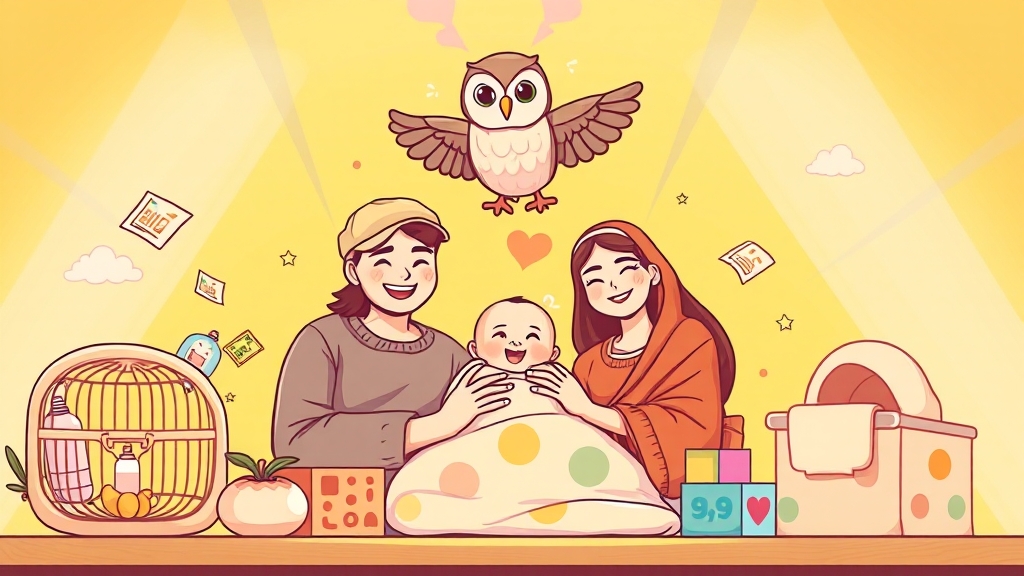 정부 지원 출산 혜택 (cartoon 스타일)