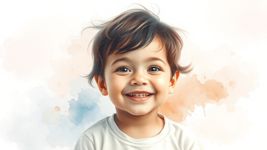 키 성장에 영향을 주는 요인 (watercolor 스타일)