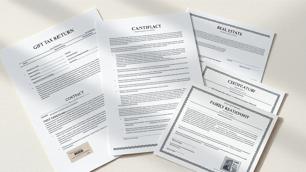 증여세 신고, 어떤 서류가 필요할까? (realistic 스타일)