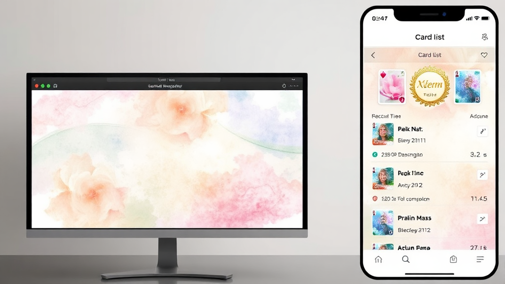 PC 및 모바일 앱 이용법 (watercolor 스타일)