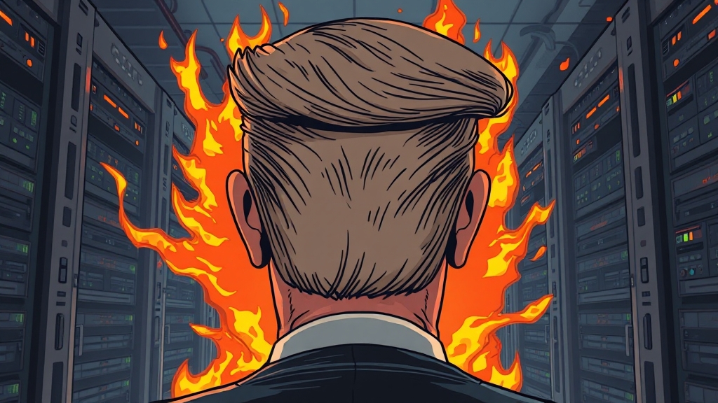 국민의힘 정부 대응 비판 (illustration 스타일)