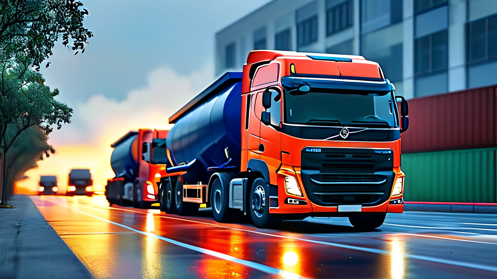 유가보조금 증액 배경: 고유가 시대, 운송업계의 시름 깊어져 (realistic 스타일)