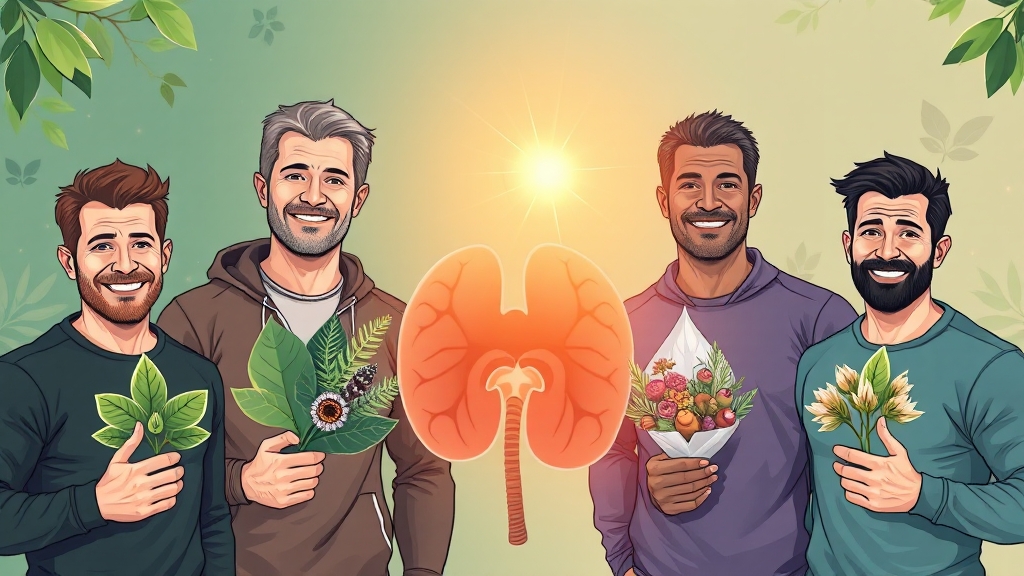 사군자, 핵심 성분은 무엇? (illustration 스타일)