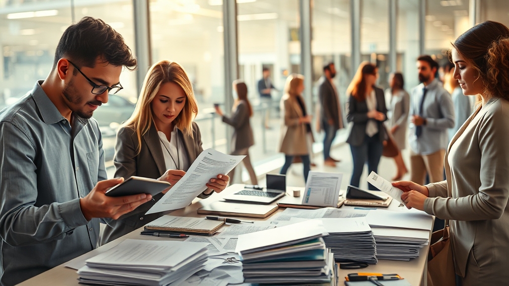 신청 절차 및 서류 (realistic 스타일)