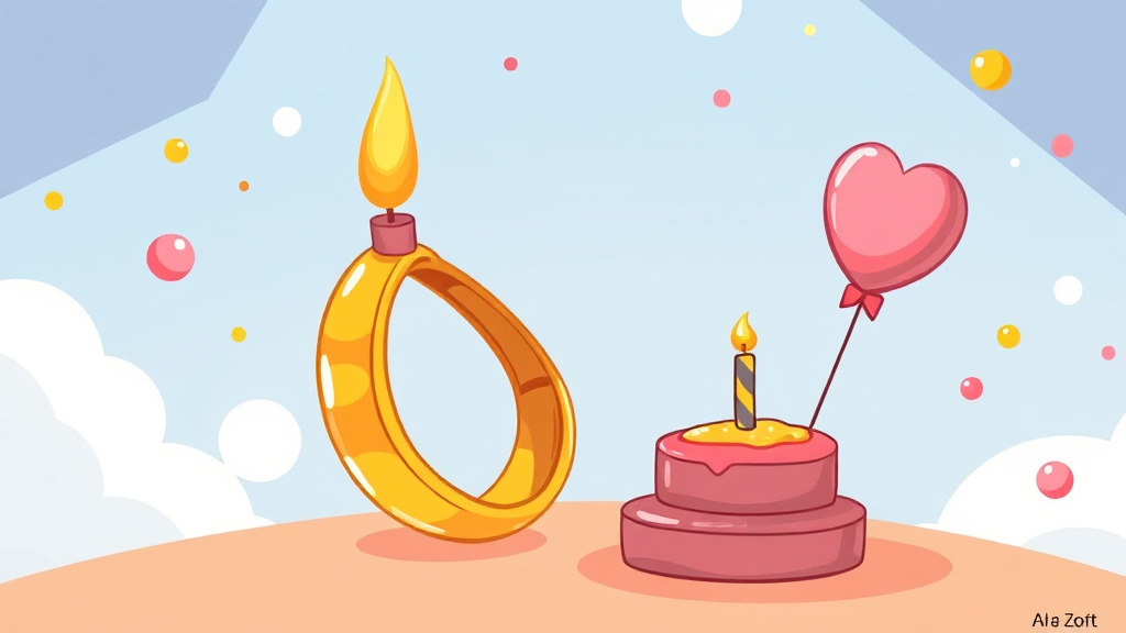 돌반지 선물에 담긴 의미와 센스 있는 선택 (cartoon 스타일)