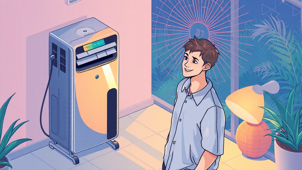 에어컨 적정 온도 (illustration 스타일)