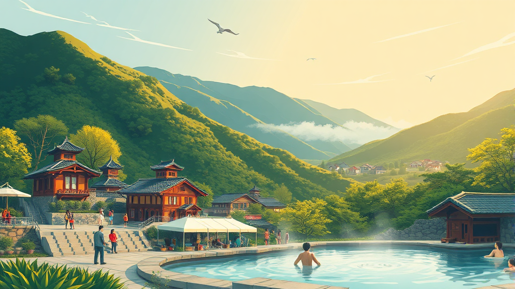 덕구온천, 찾아가는 길 (illustration 스타일)