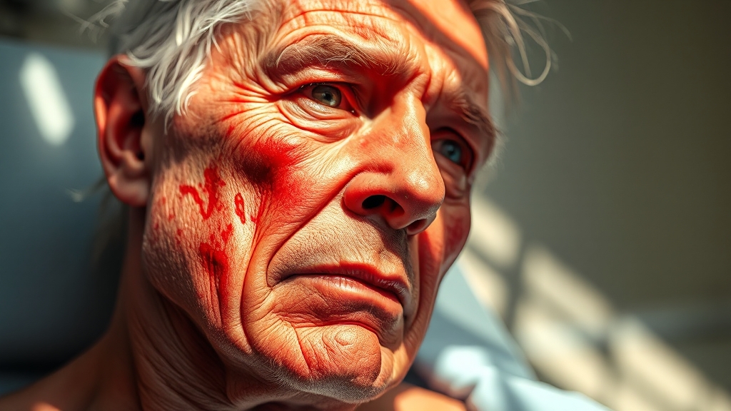 대상포진 통증 관리 및 치료 (realistic 스타일)