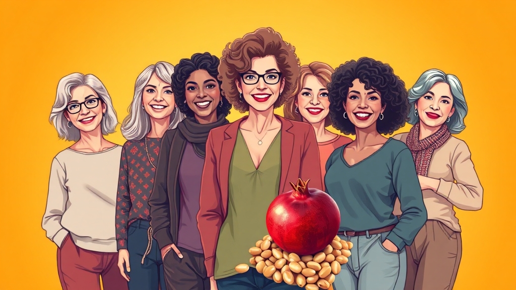 호르몬 변화와 갱년기 관리 (illustration 스타일)