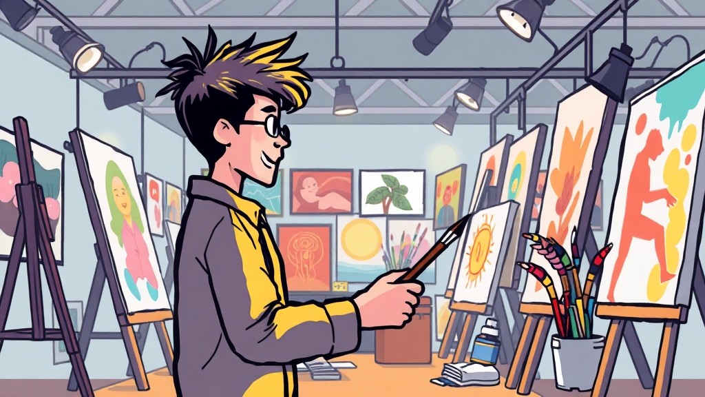 작품 전시회 미리보기 (cartoon 스타일)