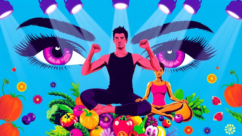 녹내장 환자를 위한 생활 습관 (popart 스타일)