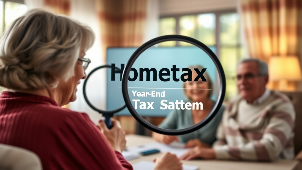 연말정산 간소화 서비스 활용 (realistic 스타일)