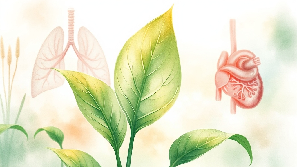 맥문동 주요 성분과 연구 (watercolor 스타일)