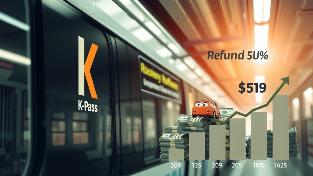 K-패스 환급 조건 및 비율 (realistic 스타일)
